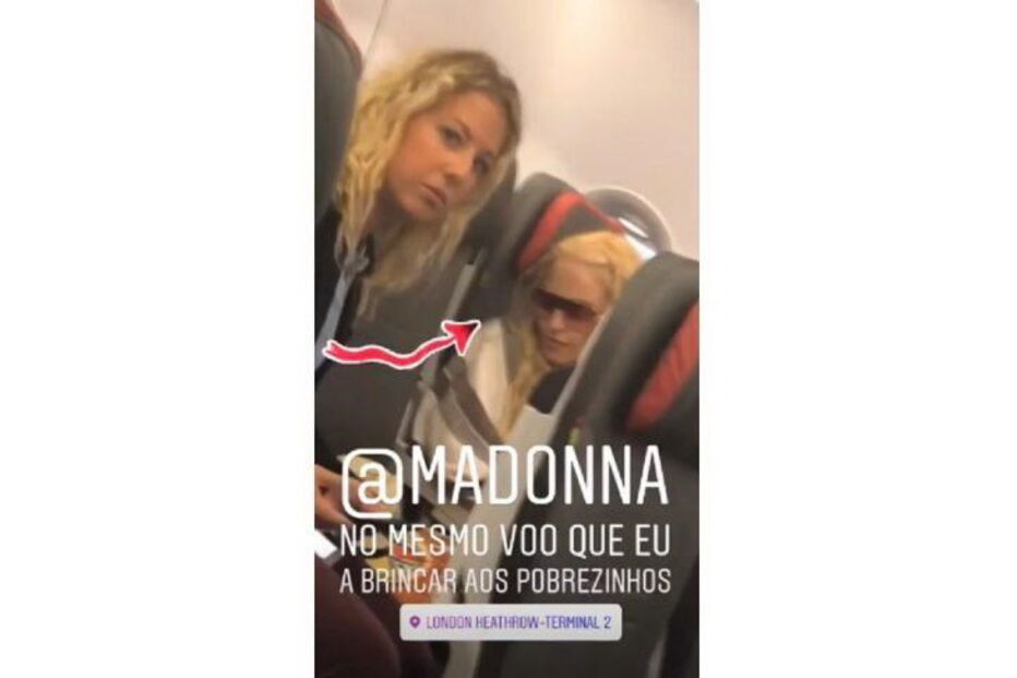 Madonna no mesmo avião de Herman José	