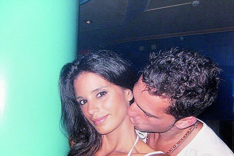 Apresentadora com o marido, Carlos André 