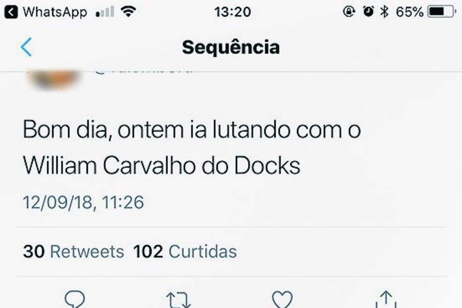 Jovem descreve situação