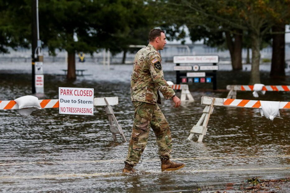As imagens da passagem do Furacão Florence pelos Estados Unidos 