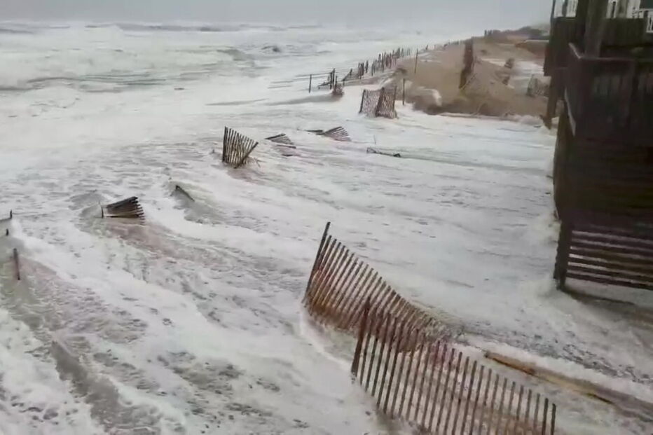As imagens da passagem do Furacão Florence pelos Estados Unidos 