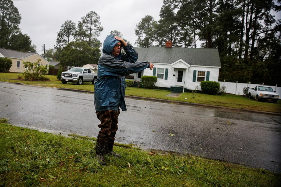As imagens da passagem do Furacão Florence pelos Estados Unidos 
