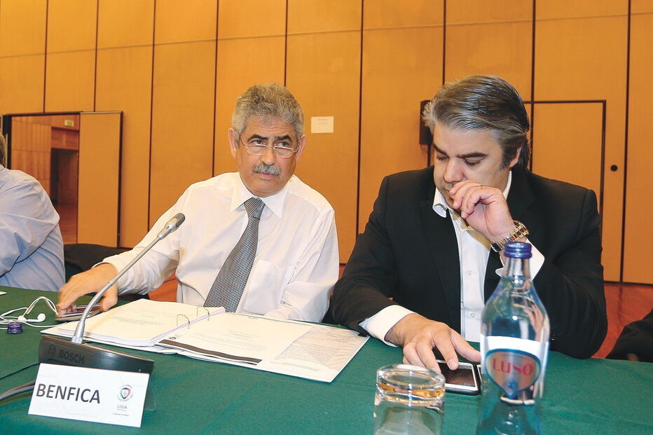 Luís Filipe Vieira, presidente do Benfica, e Paulo Gonçalves