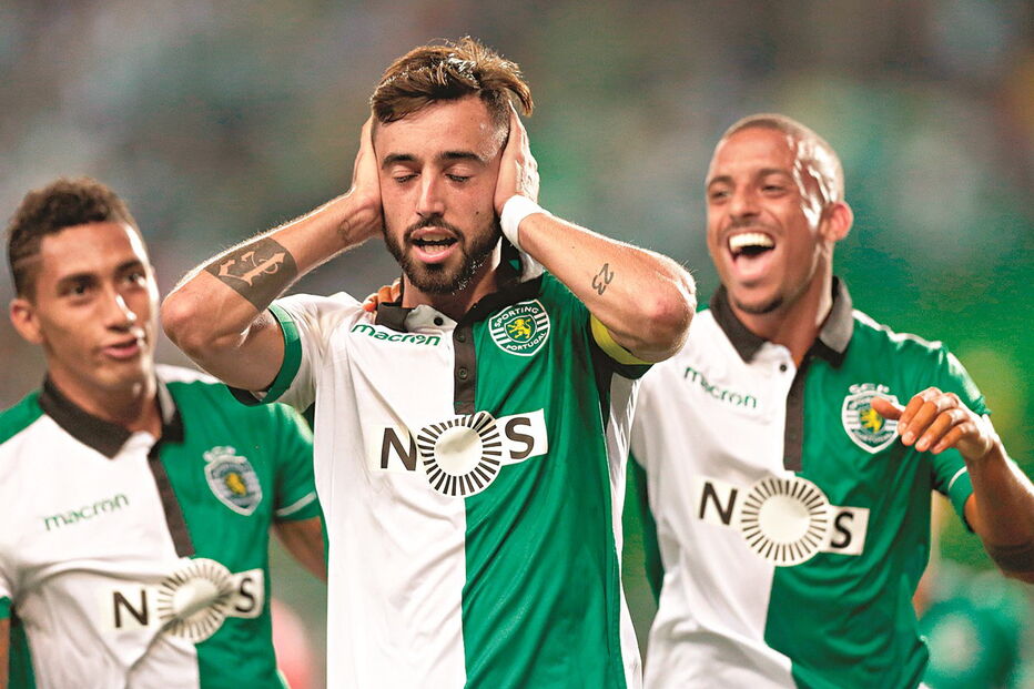 Bruno Fernandes festejou assim o seu segundo golo  