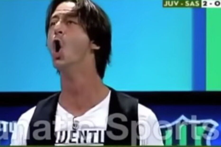 Francesco Maria Oppini festeja golos de Ronaldo