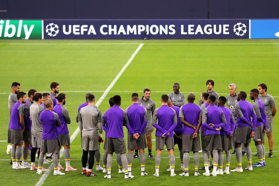 FC Porto no treino para o jogo com o Shalke na Liga dos Campeões