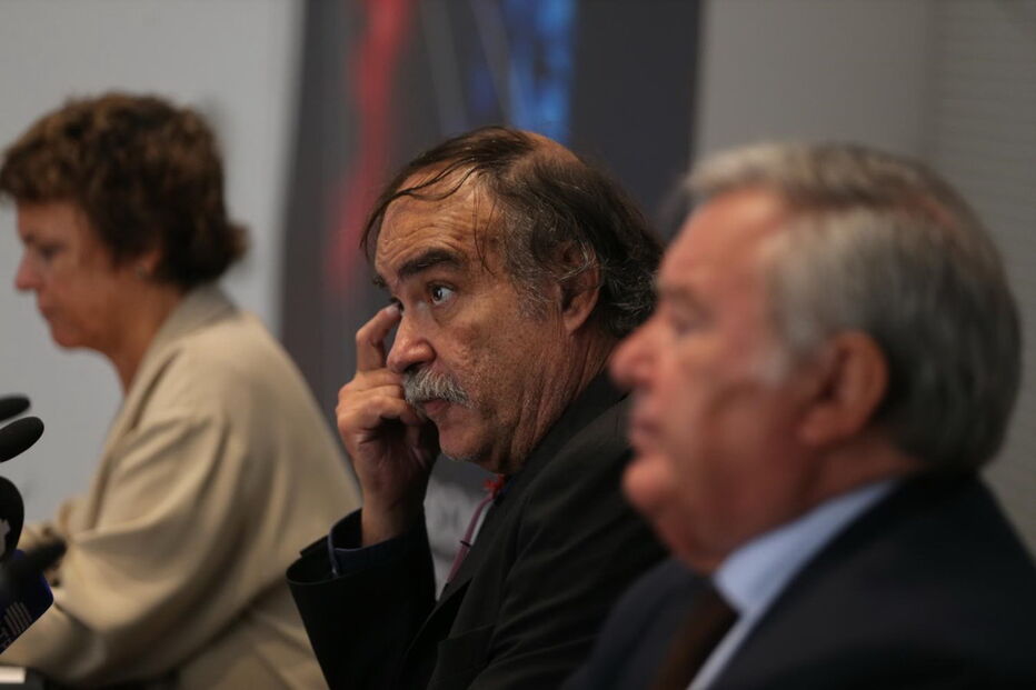 O produtor Paulo Branco, ontem na apresentação do 12º Lisboa & Sintra Film Festival  