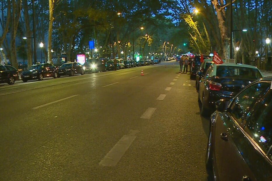 Concentração de taxistas em Lisboa