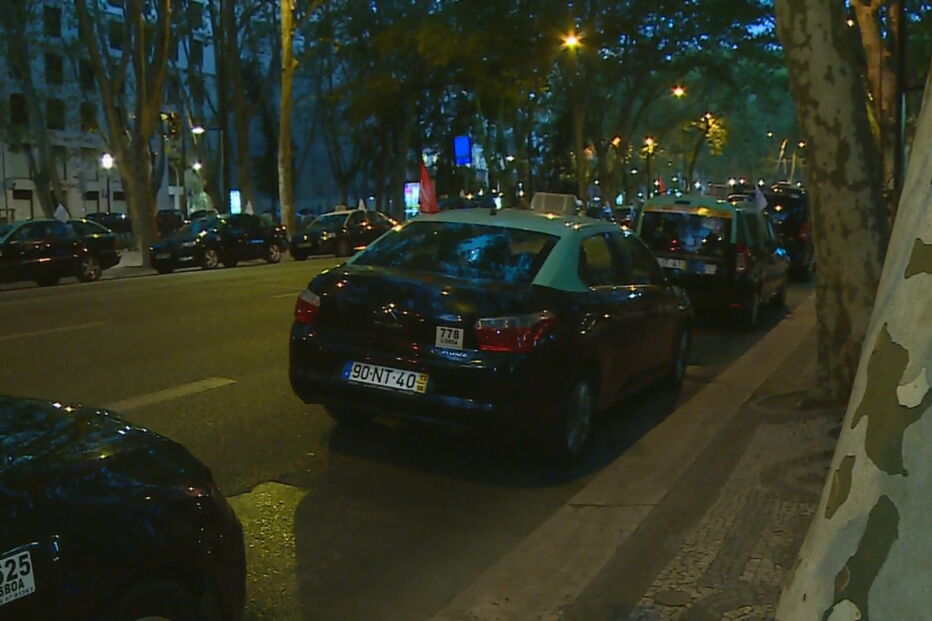 Concentração de taxistas em Lisboa