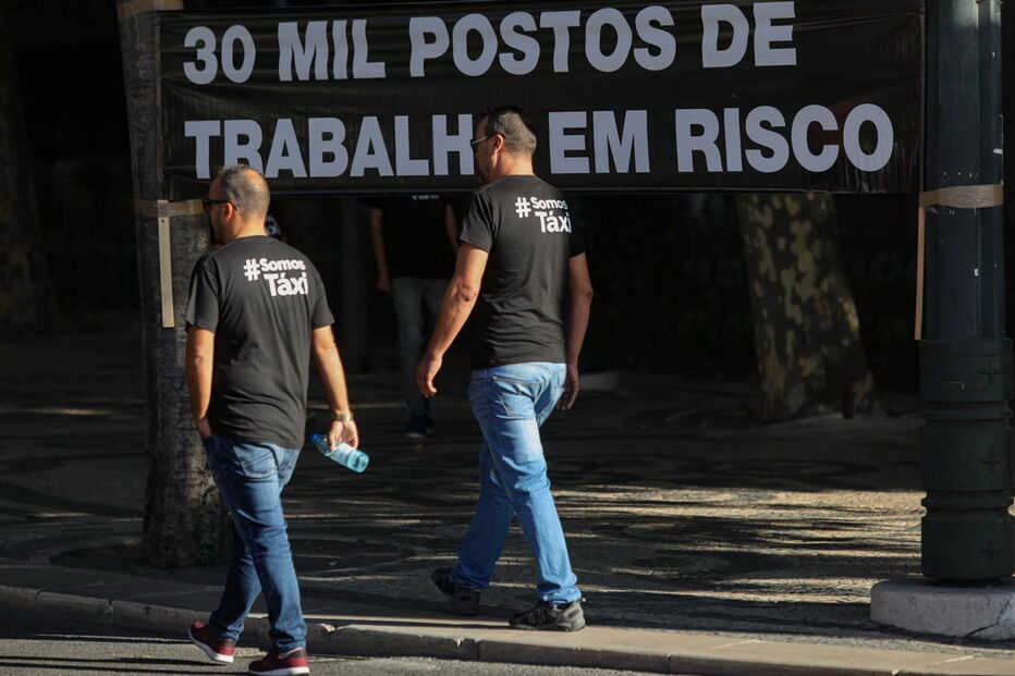 Protesto dos taxistas condicionou trânsito em Lisboa