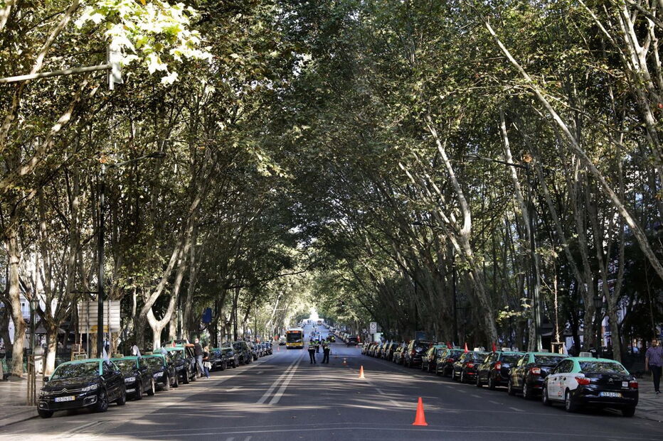 Protesto dos taxistas condicionou trânsito em Lisboa