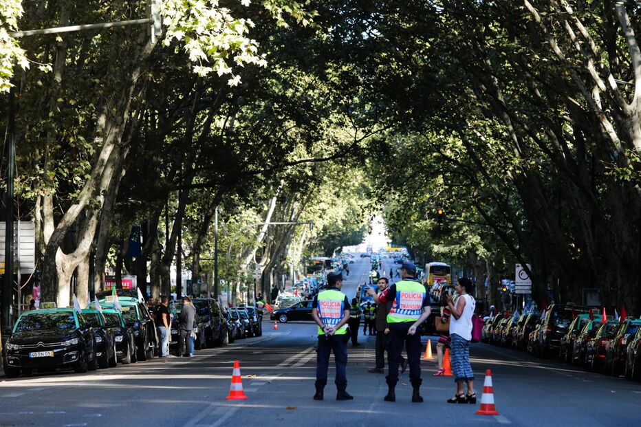 Protesto dos taxistas condicionou trânsito em Lisboa