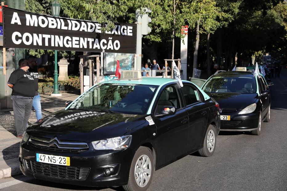 Protesto dos taxistas condicionou trânsito em Lisboa