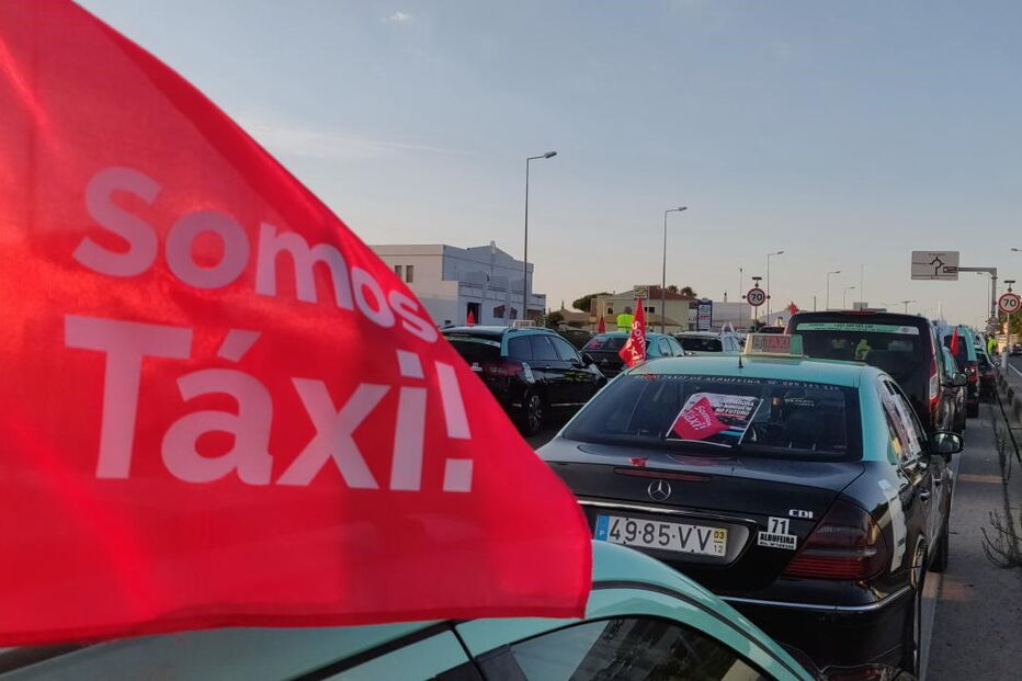 Protesto dos taxistas condicionou trânsito em Faro