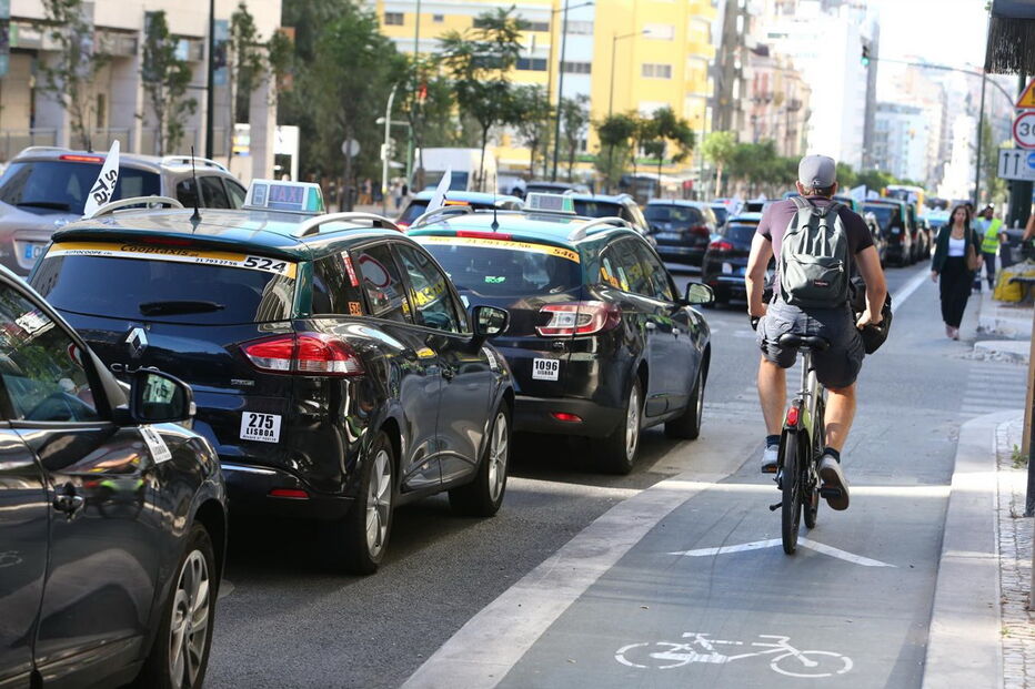 Protesto dos taxistas condicionou trânsito em Lisboa	