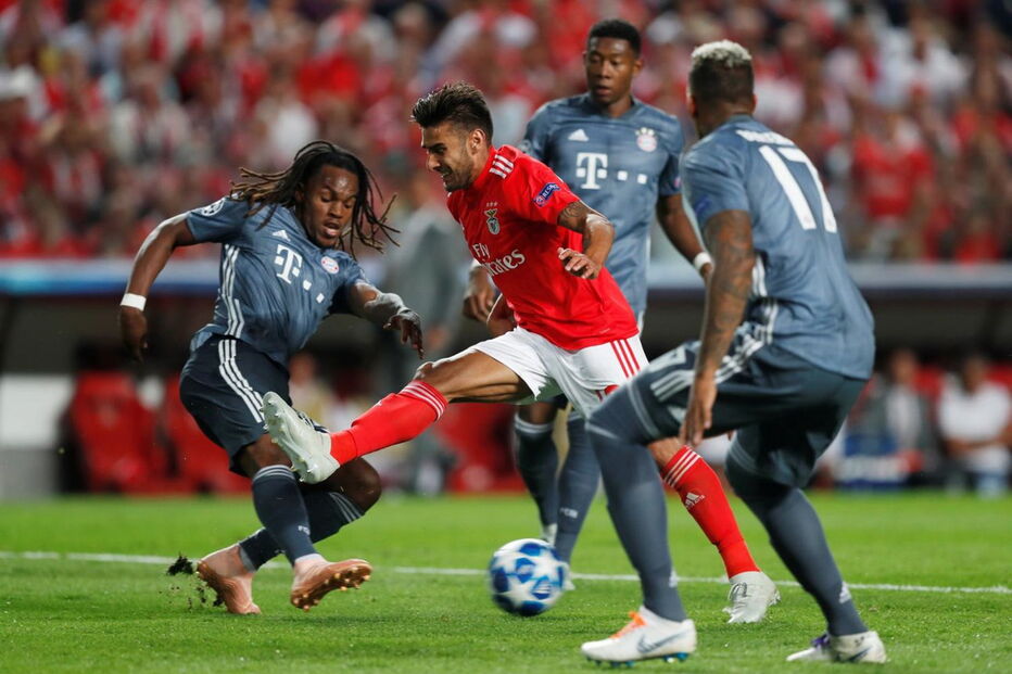 Renato Sanches no jogo entre Bayern e Benfica