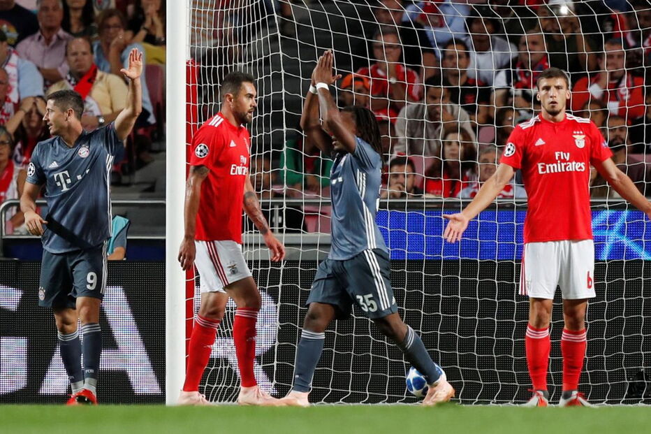 Renato Sanches no jogo entre Bayern e Benfica