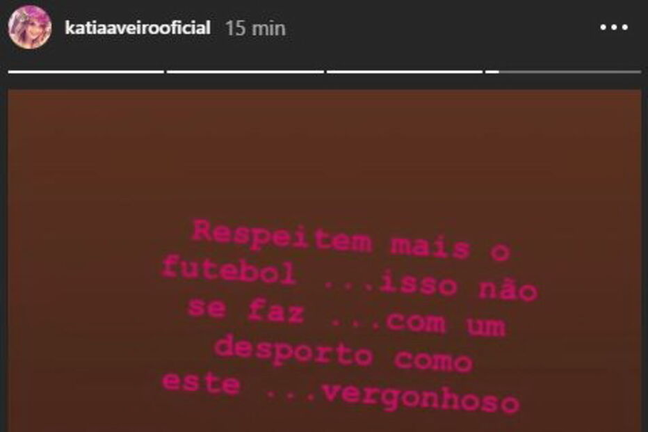 Kátia Aveiro mostrou a sua revolta