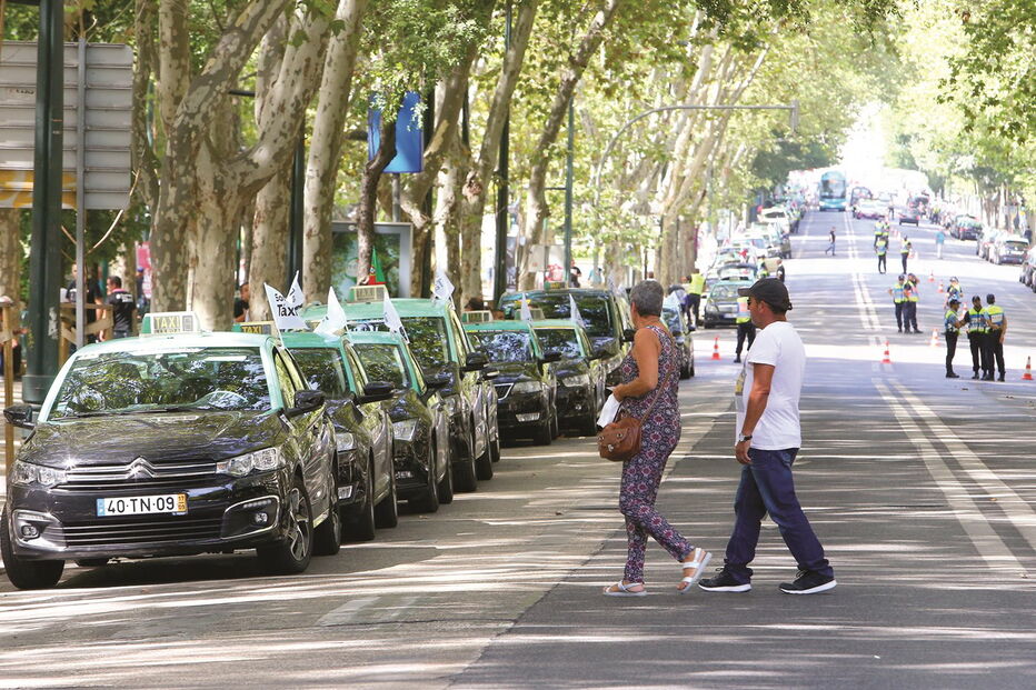 Greve dos taxistas em Lisboa
