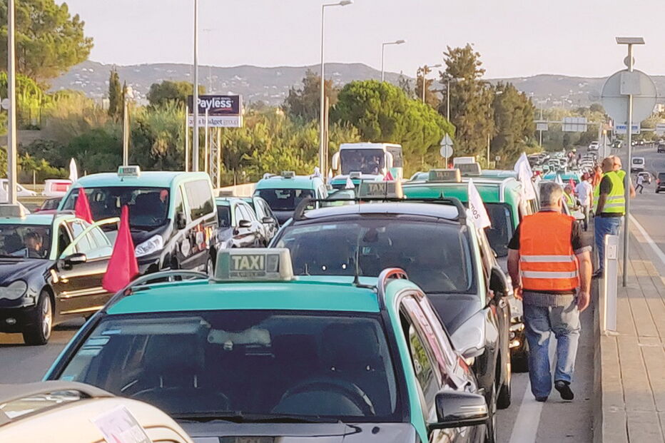 Greve dos taxistas em Faro