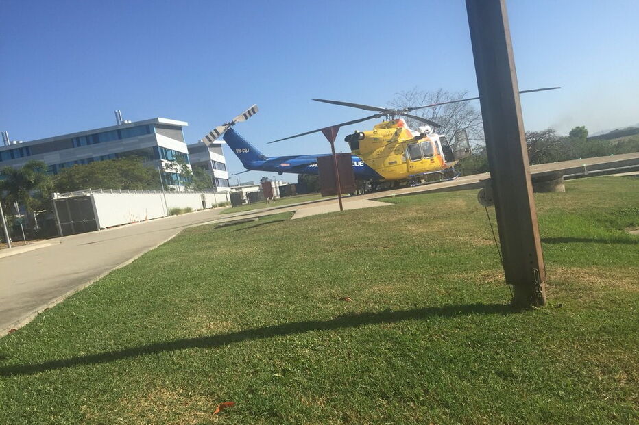 Vítima foi transportada de helicóptero 