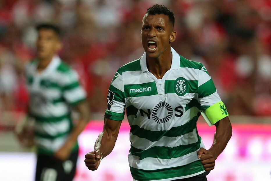 Nani celebra golo marcado ao serviço do Sporting