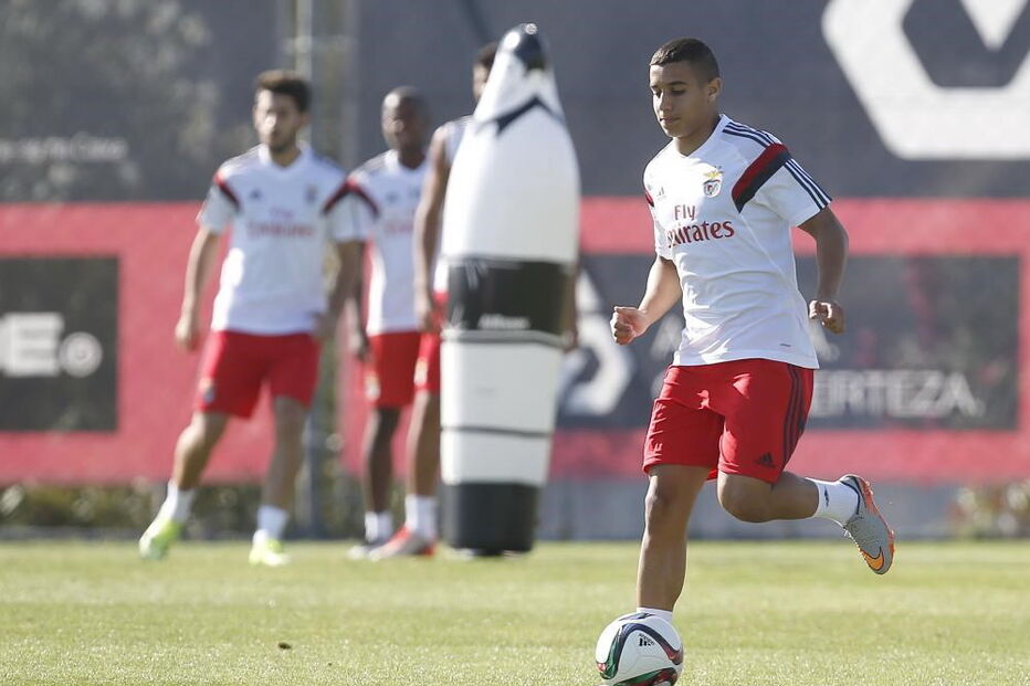 Bilal num treino do Benfica em 2015