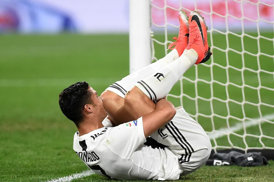 Ronaldo em ação pela Juventus contra  oBolonha