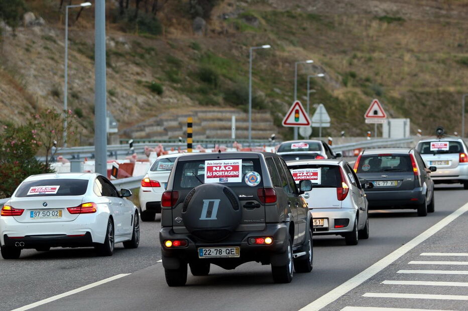 Movimento pela abolição das portagens na A23 em ação de protesto, em setembro de 208