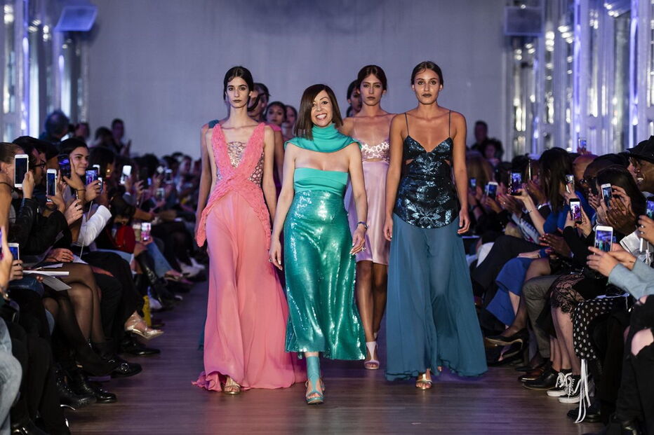 Fátima Lopes mostrou-se radiante com o desfile