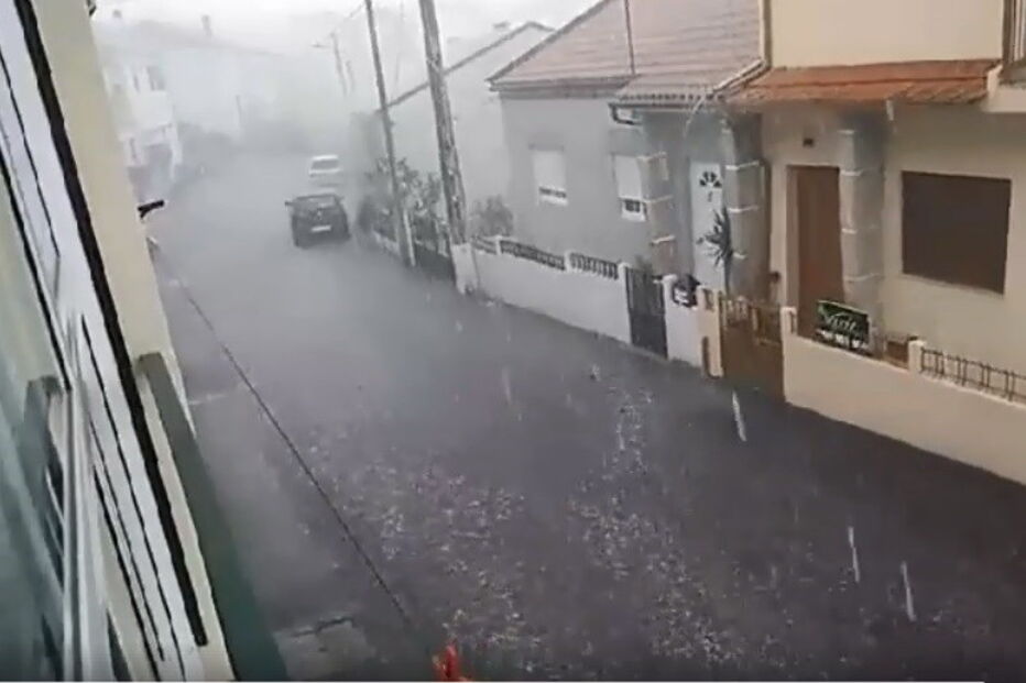 Granizo e inundações em Vila Real num dia com mais de 30 graus	