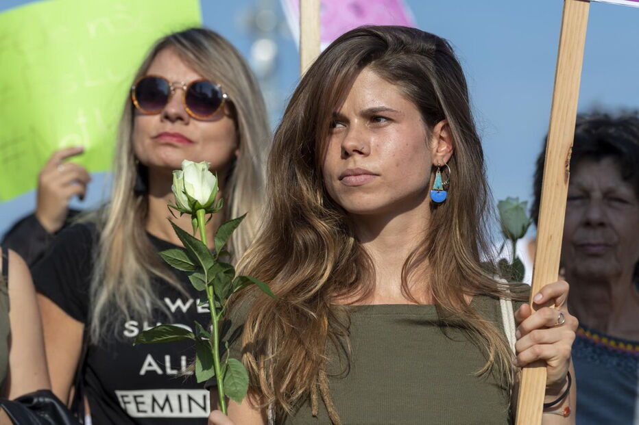 Manifestação contra Bolsonaro, no Brasil