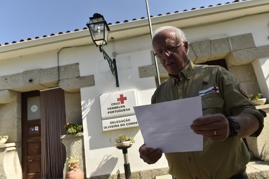 Vítor Figueiredo, coordenador da Cruz Vermelha de Oliveira do Conde, em Carregal do Sal
