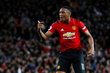 Jogadores do Manchester United festejam golo marcado ao Newcastle