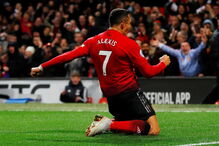 Jogadores do Manchester United festejam golo marcado ao Newcastle
