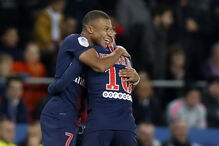 Mbappé marcou quatro golo ao Lyon pelo Paris Saint Germain