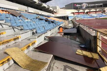 Estádios de Coimbra sofrem estragos pela passagem do Leslie