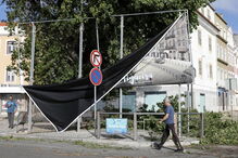 Figueira da Foz arrasada à passagem do furacão Leslie