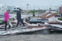 A destruição causada pelo furacão Leslie no Parque de Campismo na Figueira da Foz