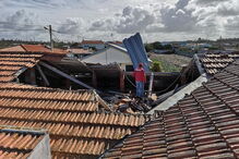 Estragos causados pela tempestade Leslie em Pombal