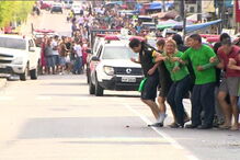 Assalto a loja de lotaria com reféns em Manaus, no Brasil