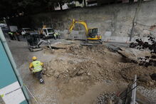 Abatimento de terras lança o caos em rua de Lisboa
