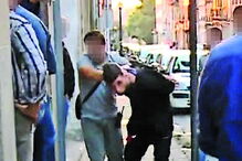 Hugo Saraiva, conhecido pela alcunha ‘Shevchenko’, à chegada à Divisão de Investigação Criminal da PSP do Porto, na rua dos Bragas