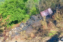 Vestígios da queimada que foi fatal para Isaura Barbosa
