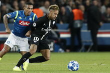 Nápoles trava PSG de Neymar