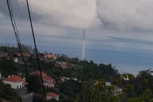 Tromba de água na zona de Santa Cruz, na Madeira