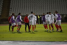 Aquecimento do Benfica antes do jogo frente ao Belenenses 