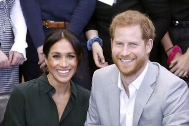 Principe Harry com a mulher, a duquesa Meghan Markle