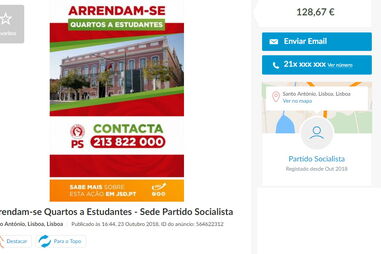 JSD anuncia arrendamento na sede do PS 