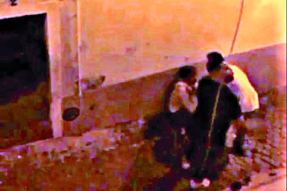 Momento da agressão na madrugada de domingo